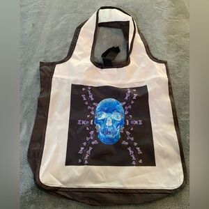 Blue skull and ivy sholder bag grocery or shopping bag NEW black, blue, purple